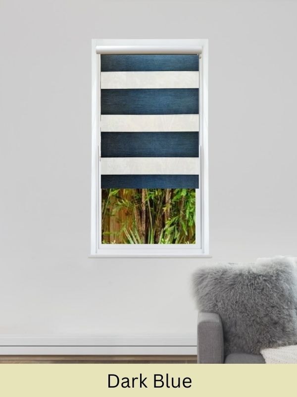 Dark Blue zebra blinds