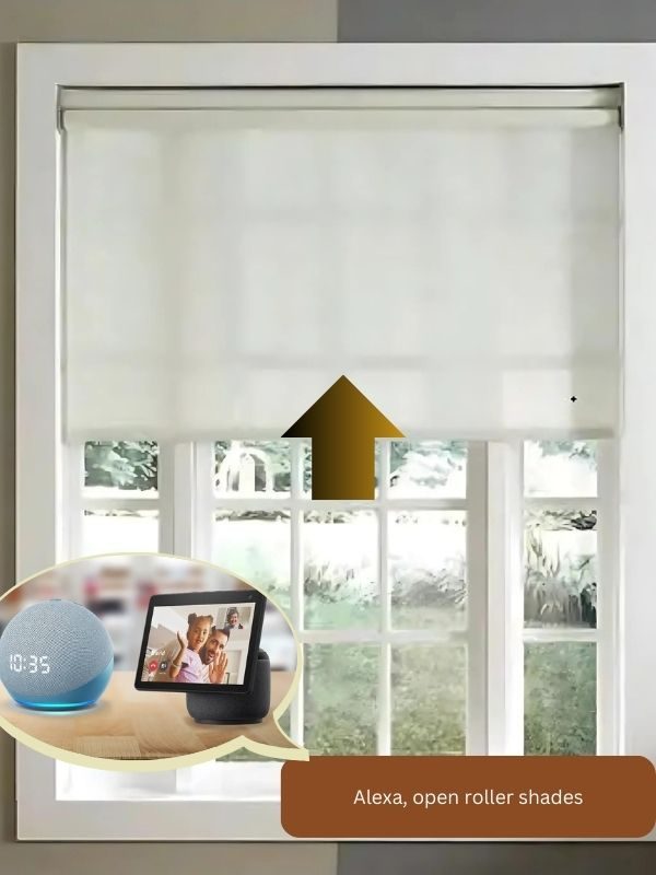 Voice control of motorized roller shades with Amazon Alexa in a Vancouver home