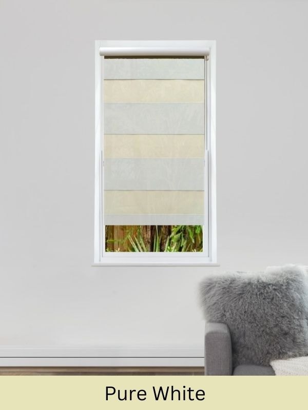 Pure White zebra blinds