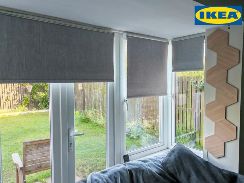 Custom motorized blinds as an alternative to IKEA Fyrtur